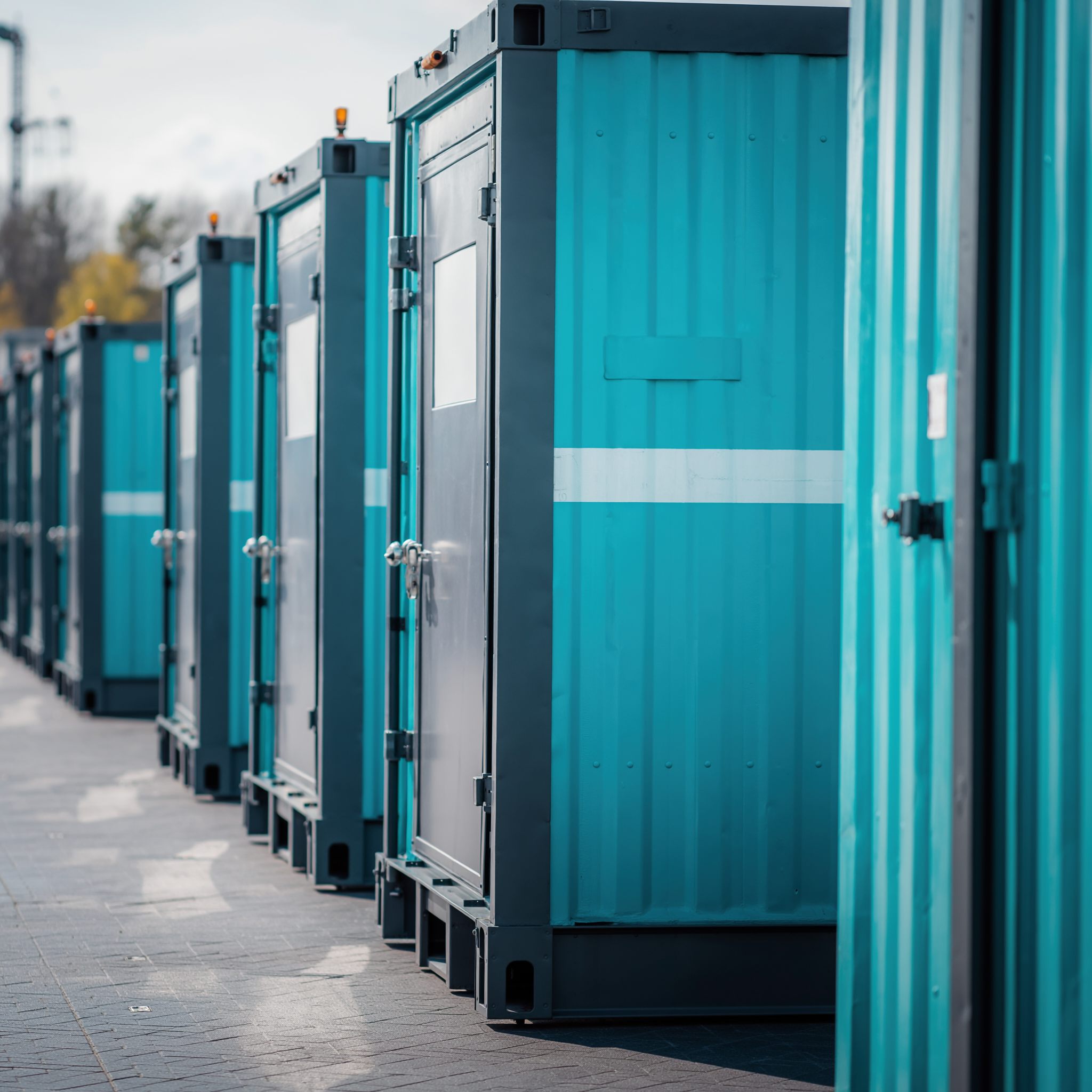 Firefly High resolution industrial scene showing a clean modern construction yard with sever 307955