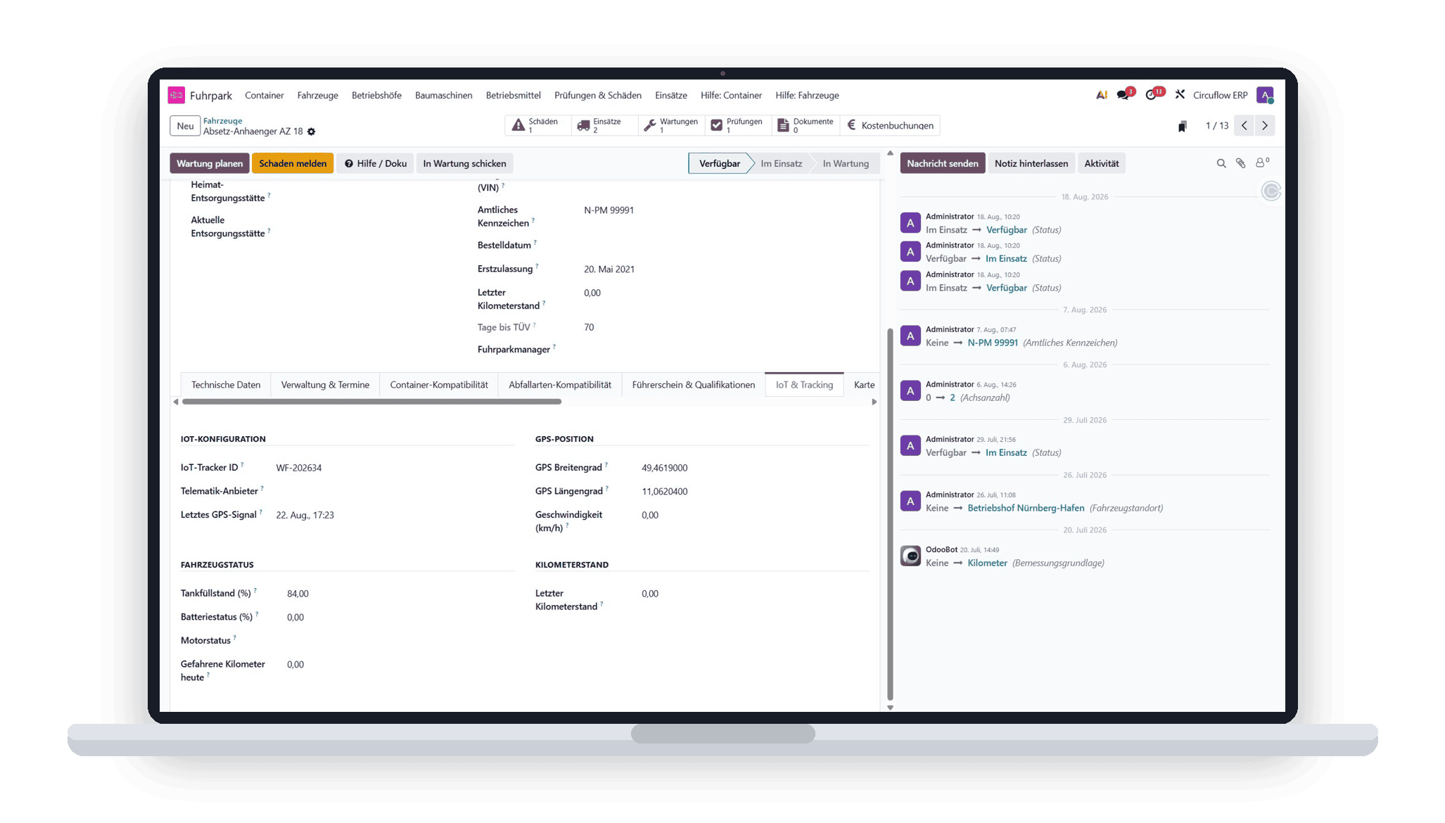 IoT und Konnektivität Dashboard